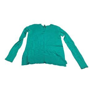 Eddie Bauer Sweater Women's XS Teal 100% Cotton Round Neck Long Sleeve Pullover